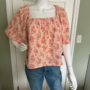 Floral Peach Top